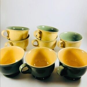 Set of 8 Mikasa unique 2 toned tea cups